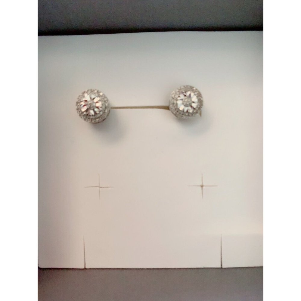 925 Sterling Silver .10ct Geniune Diamond Miracle-Set Stud Earrings Roun… - Picture 6 of 7
